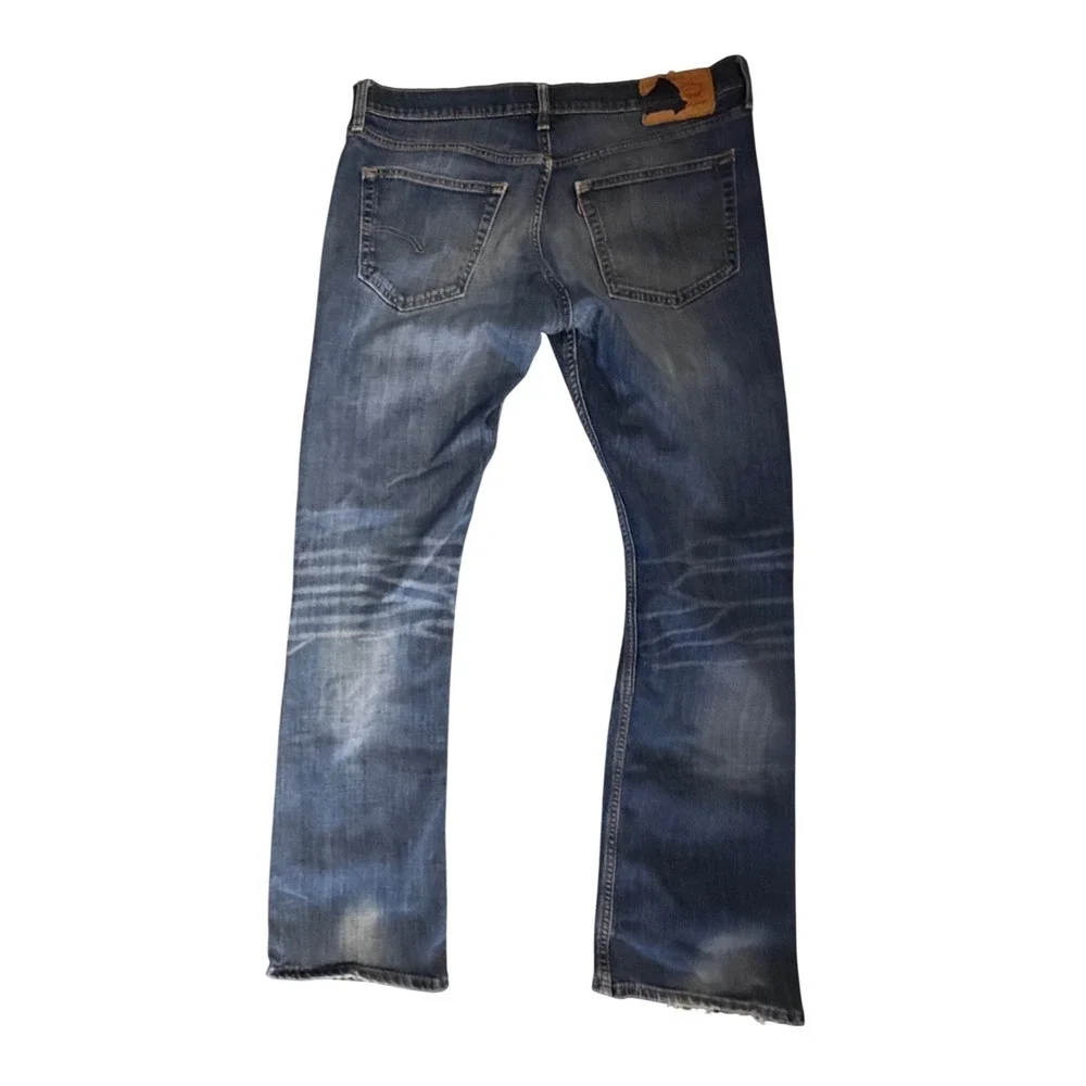 Levis 527 Slim Bootcut Jeans Mens 36x36 Blue Red Tab Stretch Denim